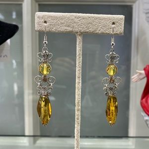 Amber Gemstone Earing